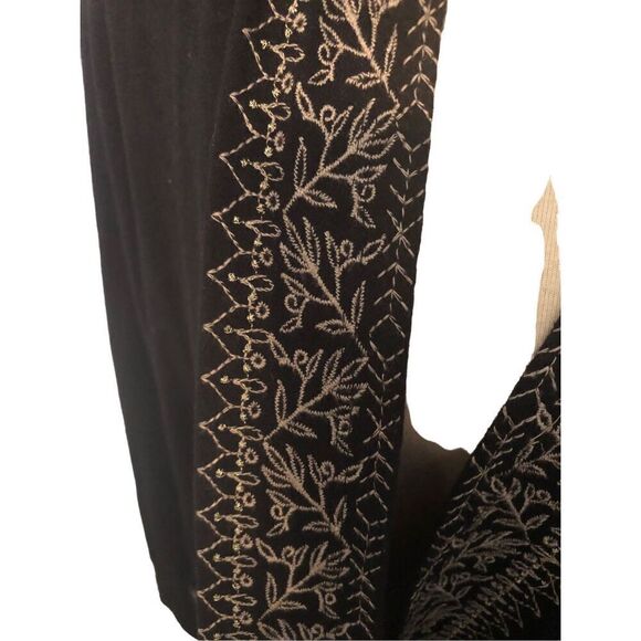 Style & Co. Black Open Front Embroidered Hooded Open Front French Terry Jacket s - Picture 5 of 12